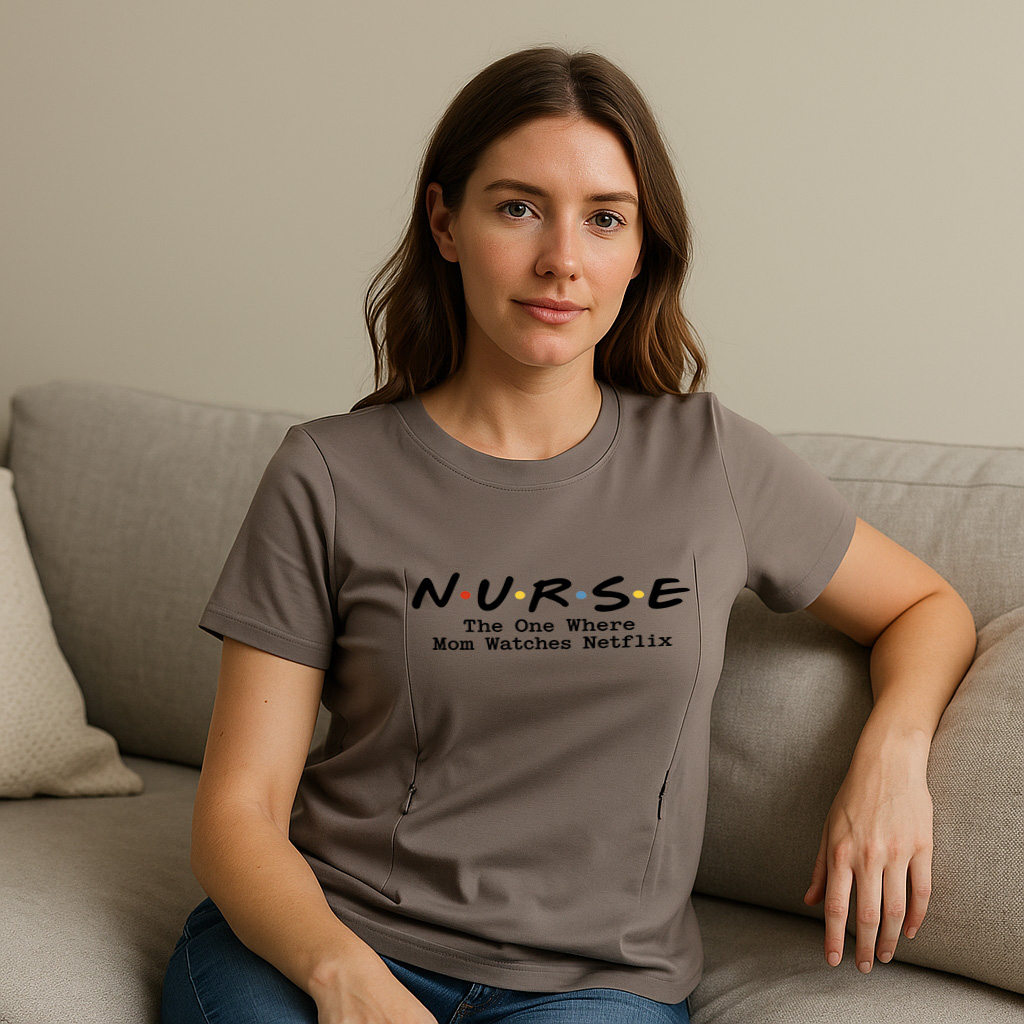 Side Zipper Nursing Top | Netflix and Nurse Slogan | 95 | brand