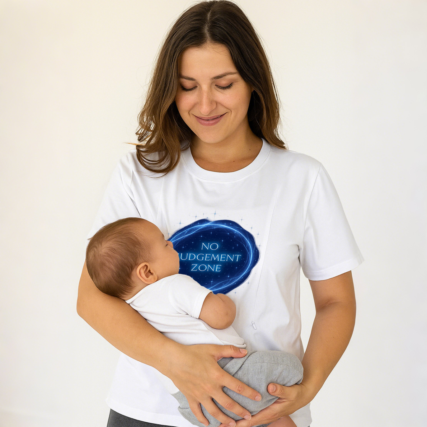 Gift for New Mom | "No Judgement Zone" Zippered Nursing | brand