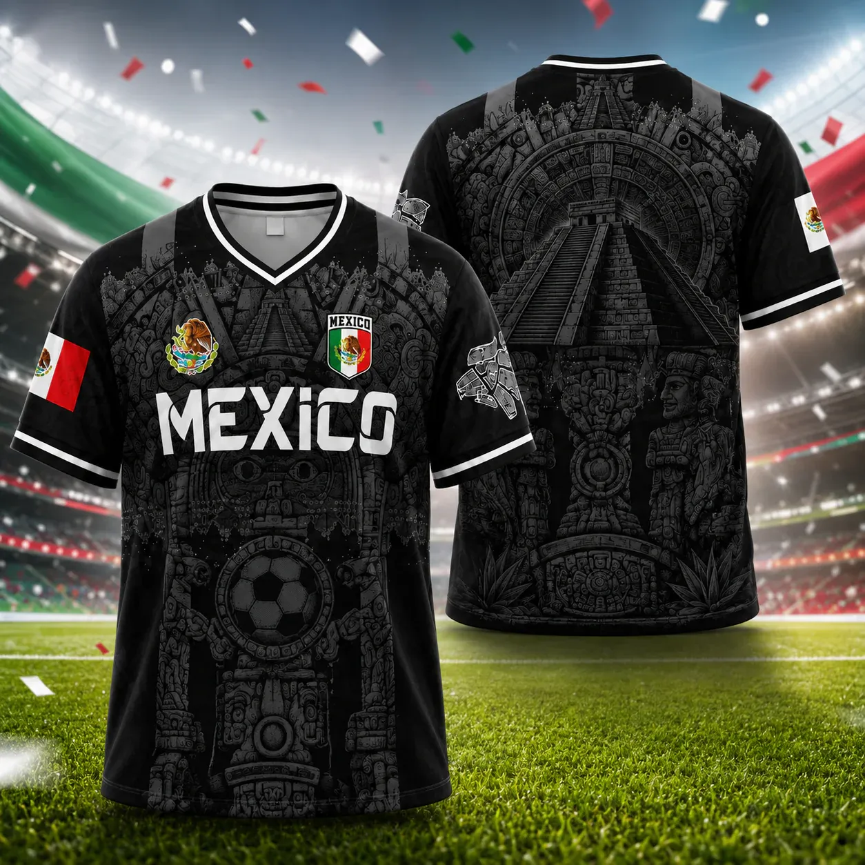 Mexico Aztec Blackout Jersey 2026 — Limited Edition El Tri Fan Shirt