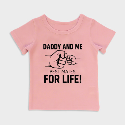 baby shirt - best mates for life kids t shirt toddler top pink in pink