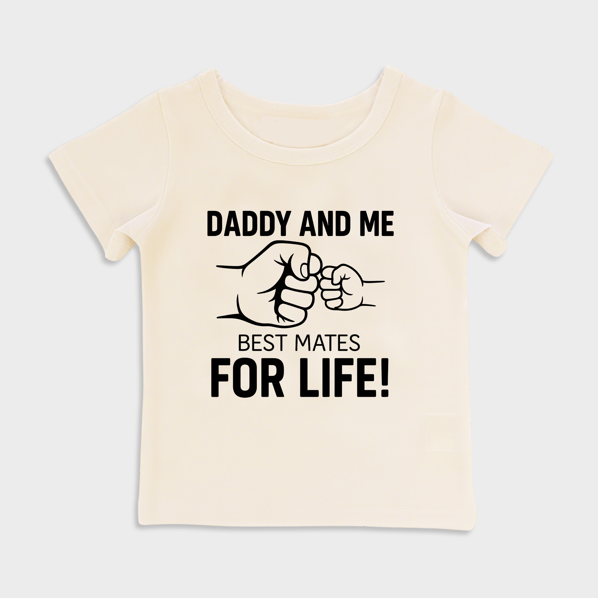 baby shirt - best mates for life kids t shirt toddler top beige in beige