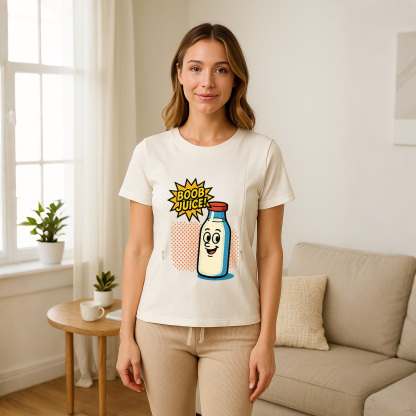 Boob Juice Graphic Tee for Moms | Hidden Zippers for Ea | brand