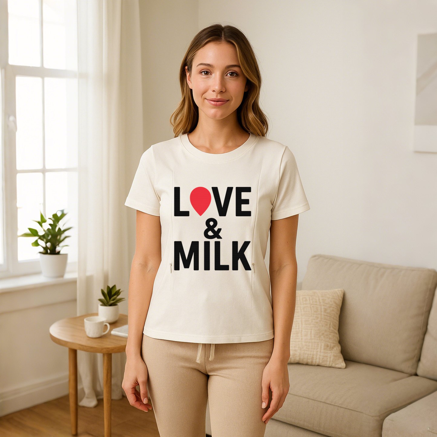 Easy Access Breastfeeding Shirt | Love & Milk | Soft Co | brand