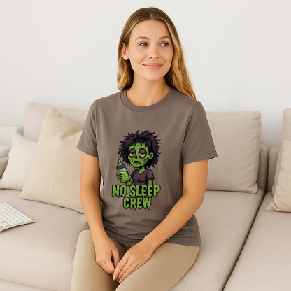 Breastfeeding T-Shirt with Zippers | "No Sleep Crew" Co | brand