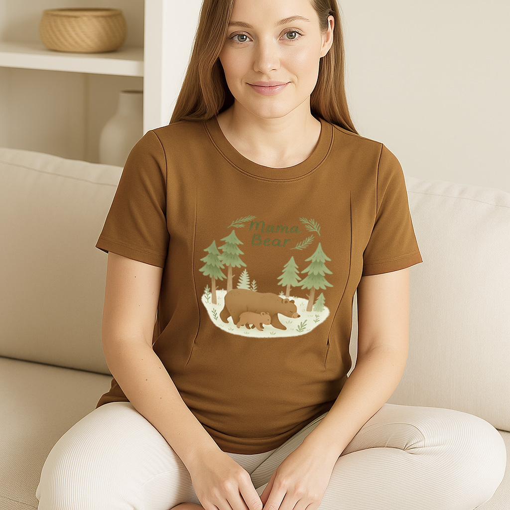 Mama Bear Graphic Tee for Nursing | Hidden Zippers | So | brand