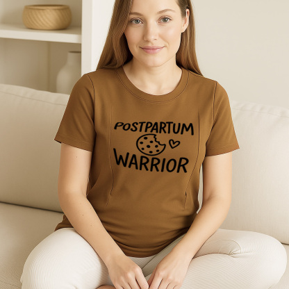 Easy Access Nursing Tee | Postpartum Warrior | Soft Cotton