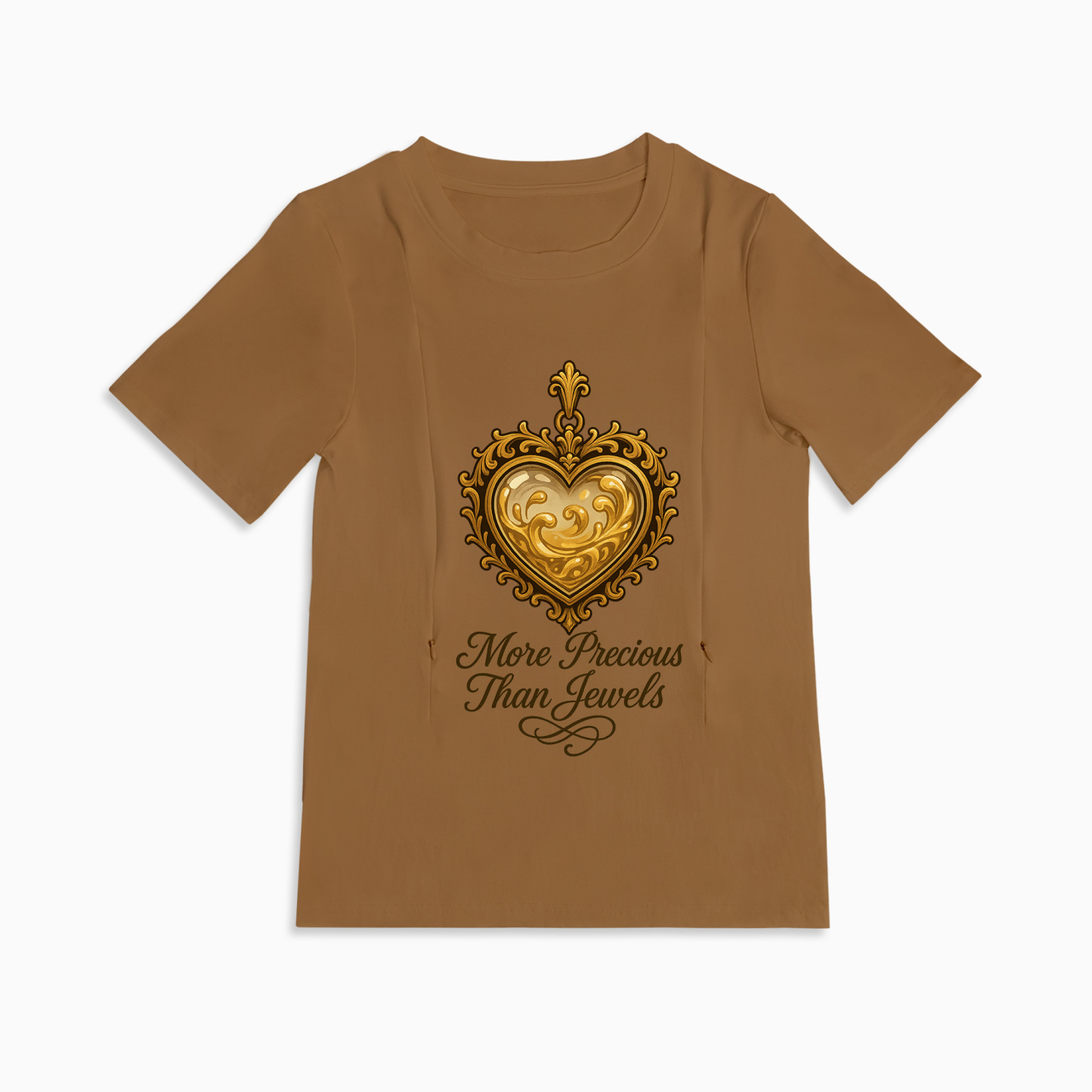Cotton Breastfeeding T-Shirt | Liquid Gold Inside | Easy Zipper Access