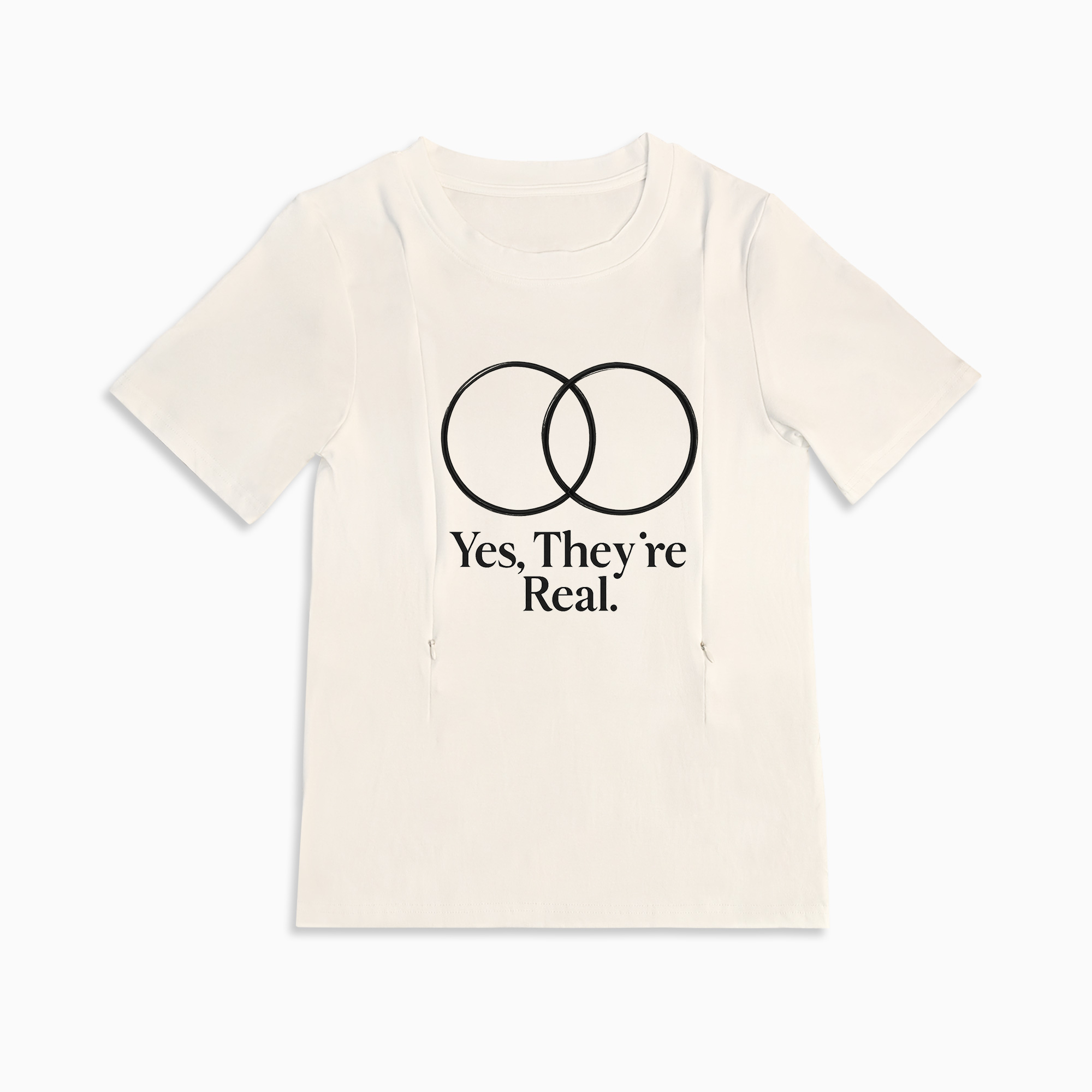 New Mom Gift | "Yes They're Real" Funny Zipper Nursing Shirt