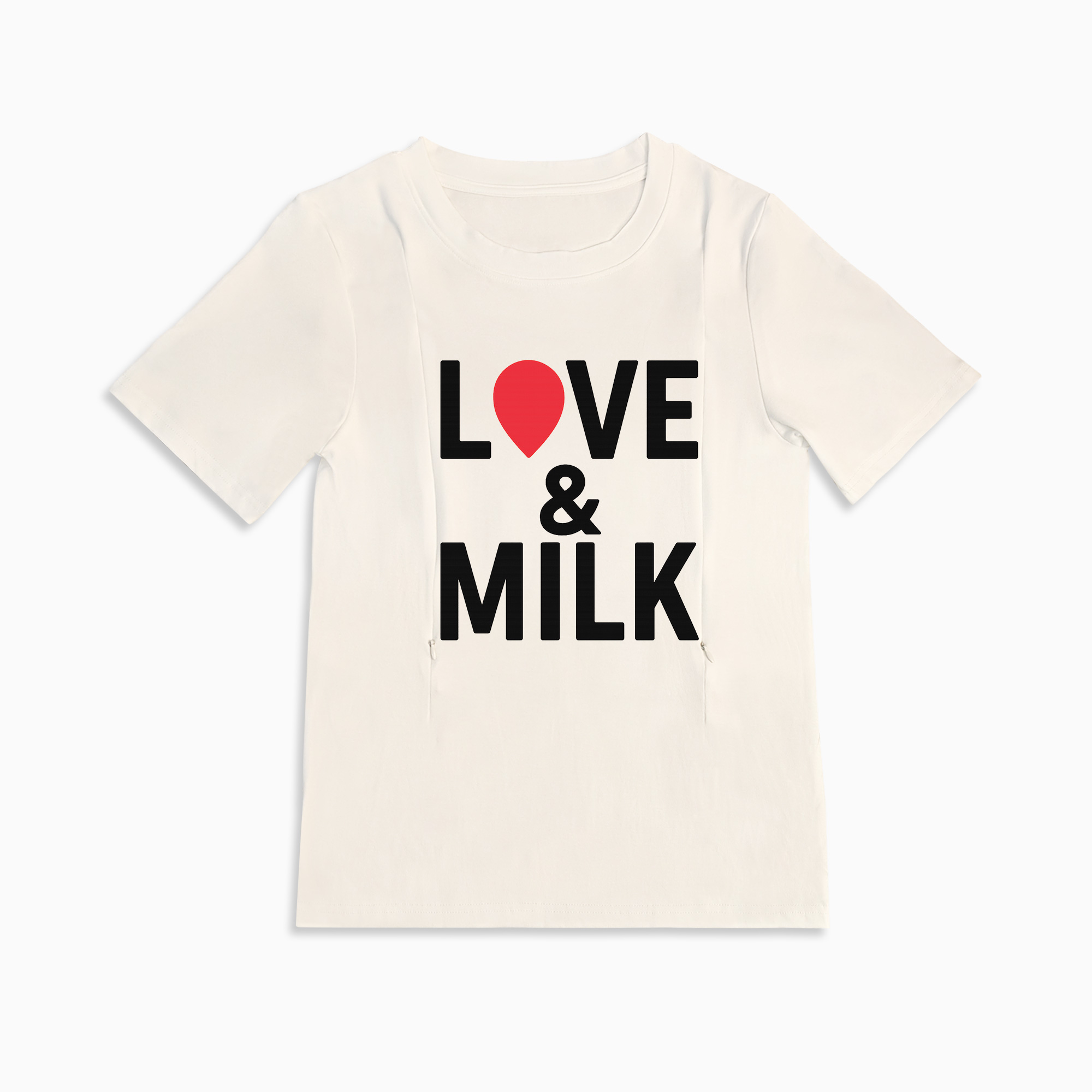 Easy Access Breastfeeding Shirt | Love & Milk | Soft Cotton Fabric