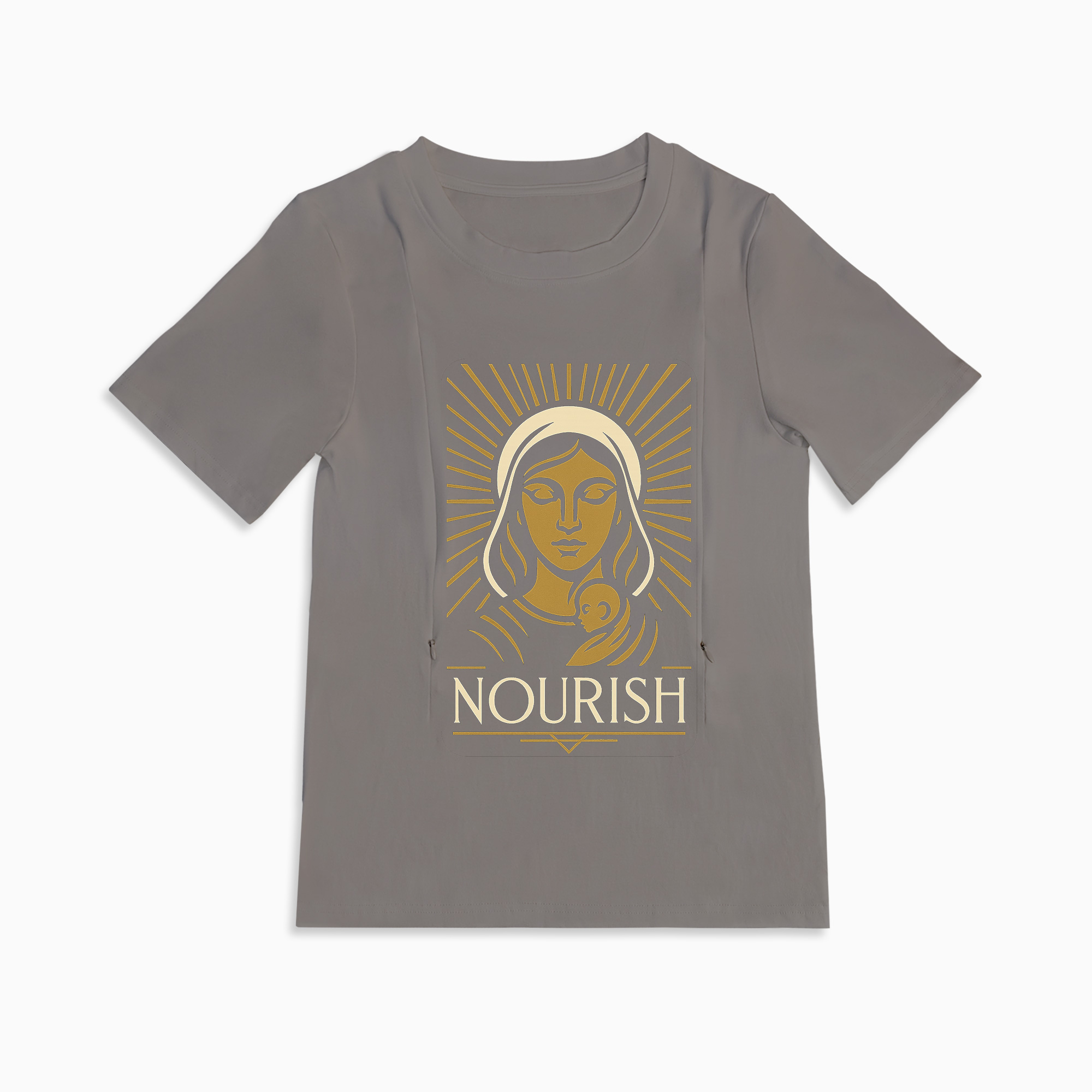 Easy Access Nursing Shirt | Nourish Graphic Tee | For New Moms