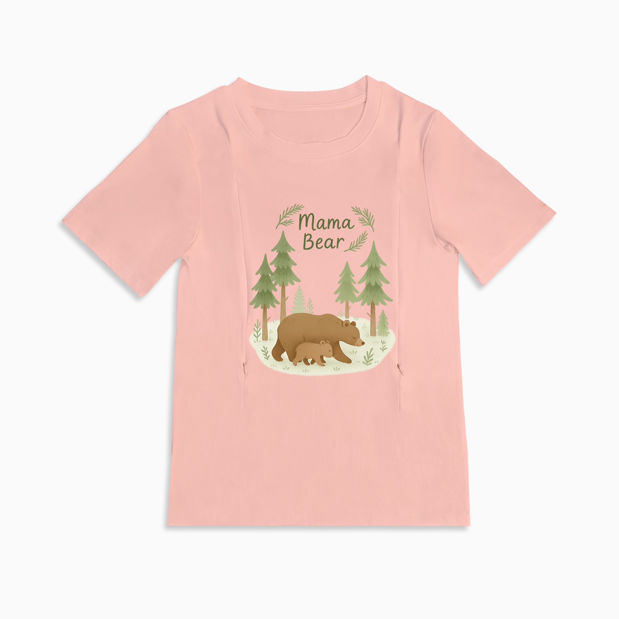 Mama Bear Graphic Tee for Nursing | Hidden Zippers | Soft & Comfy