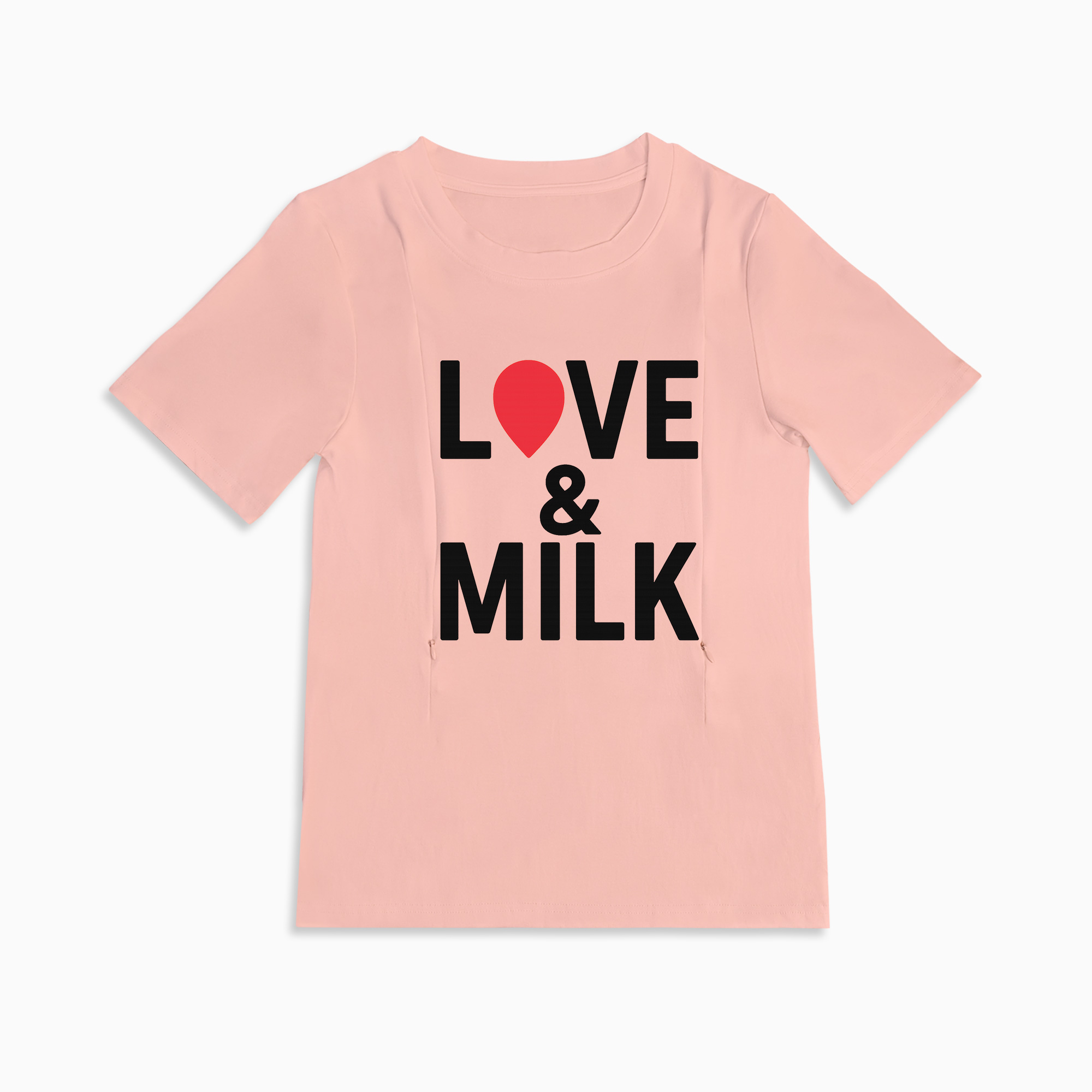 Easy Access Breastfeeding Shirt | Love & Milk | Soft Cotton Fabric