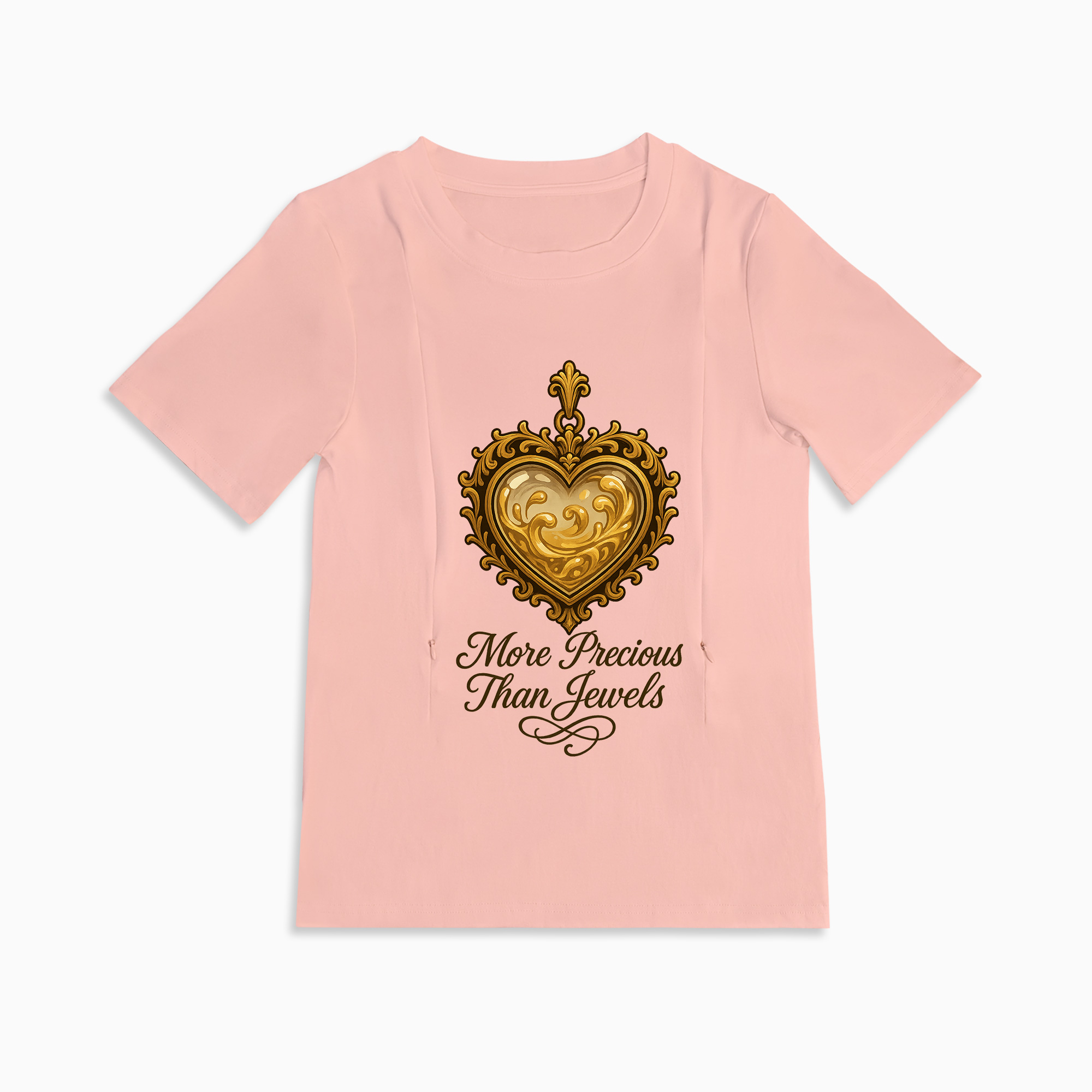 Cotton Breastfeeding T-Shirt | Liquid Gold Inside | Easy Zipper Access