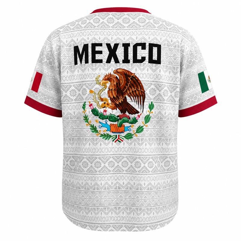 Mexico Tricolor Gold-Emblem Eagle Jersey