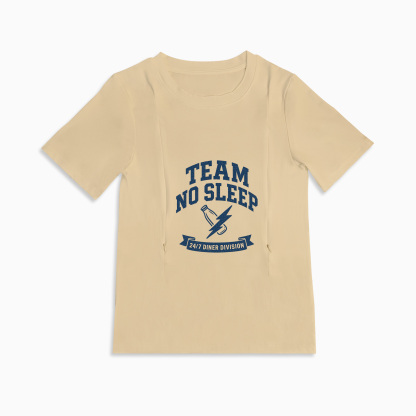 Side Zip Nursing Top | Funny "24/7 Diner" | Postpartum Essential