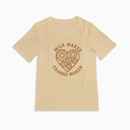 totkeeps Milk Maker & Change Maker Tee | Discreet Zippers for Nursing