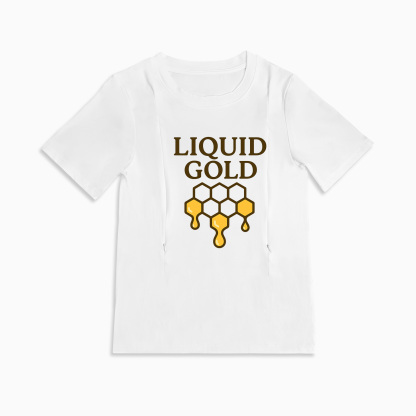 Liquid Gold Nursing Shirt | Baby Shower Gift | Side Zip Access