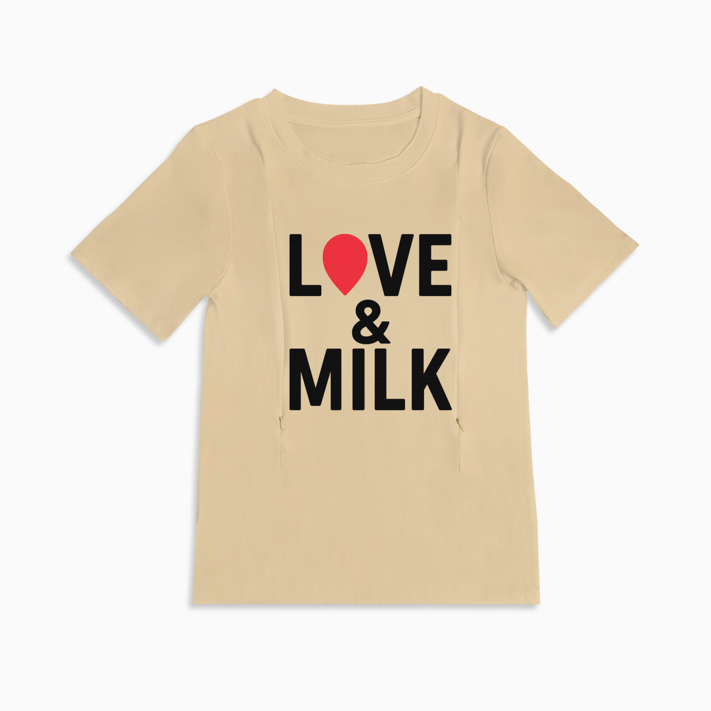 Easy Access Breastfeeding Shirt | Love & Milk | Soft Cotton Fabric