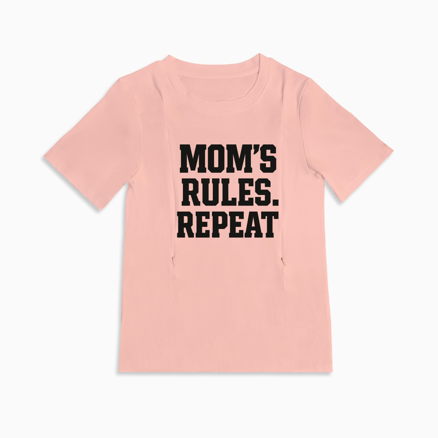 Comfortable Nursing Shirt with Zipper | "My Baby My Rules" Slogan