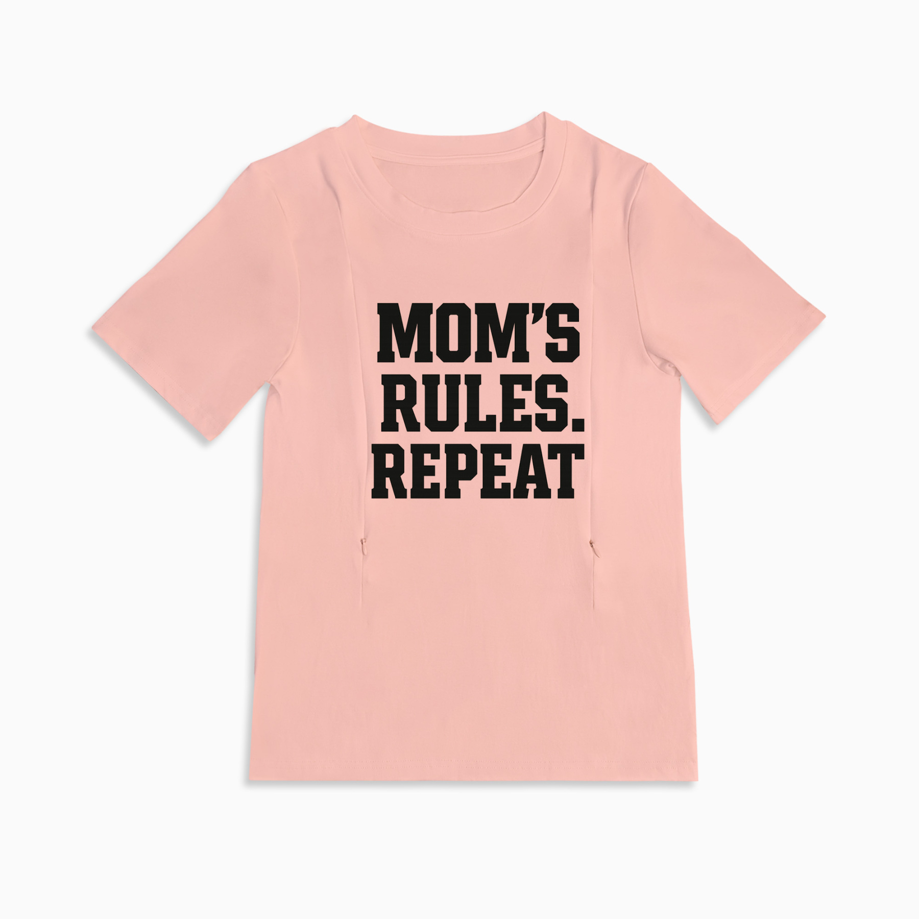 Comfortable Nursing Shirt with Zipper | "My Baby My Rules" Slogan