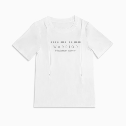 Strong Mom Nursing Top | Postpartum Warrior Design | Side Zipper