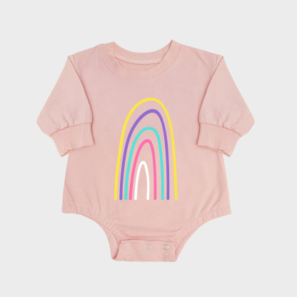 Rainbow Long-sleeved Triangle Onesies