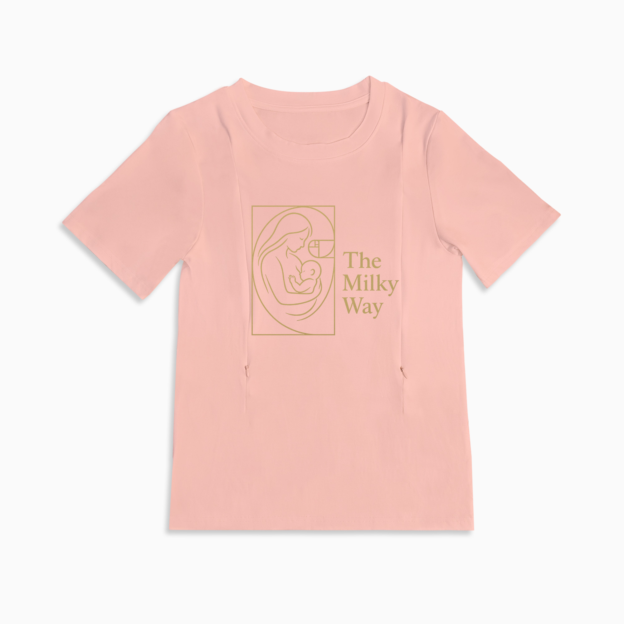 Cotton Nursing Top | "The Milky Way" | Easy Zipper Access for Moms