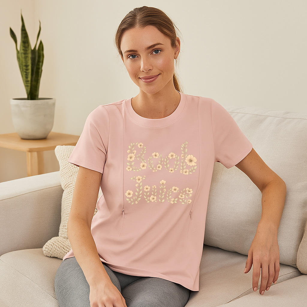 Side Zip Nursing Top | Funny "Boob Juice" | Postpartum  | brand