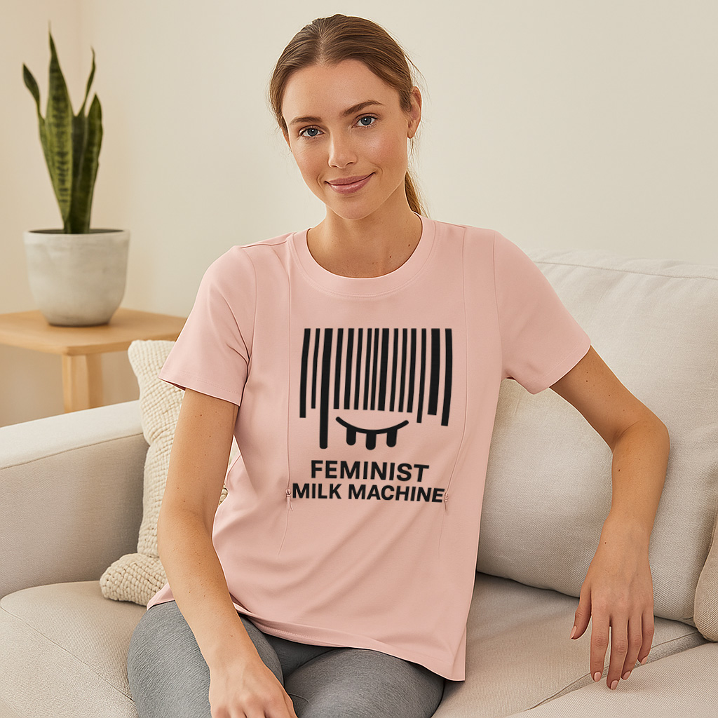 Feminist Milk Machine Tee | The Perfect Zippered Nursin | brand