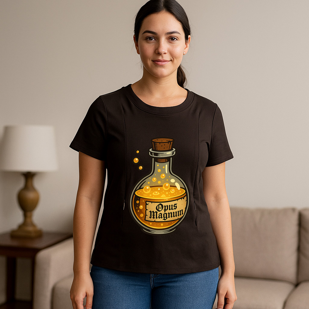 Liquid Gold Inside Tee | The Perfect Funny Zippered Nur | brand