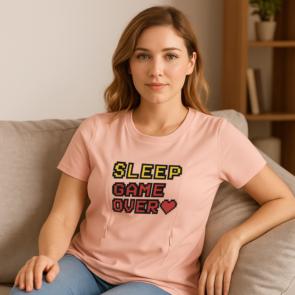 Funny Postpartum Shirt | Zipper Nursing Access | "Sleep | brand