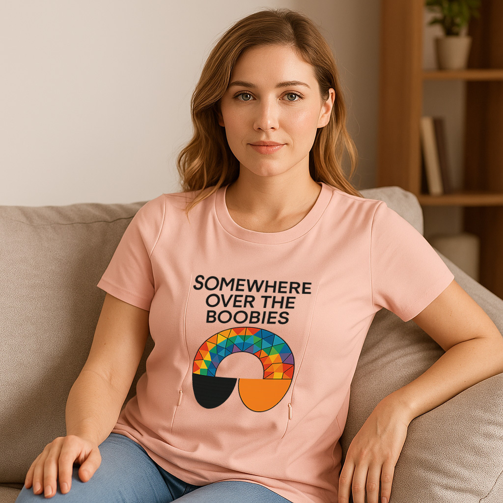 Cotton Nursing Top | "Somewhere Over the Boobies" | Eas | brand