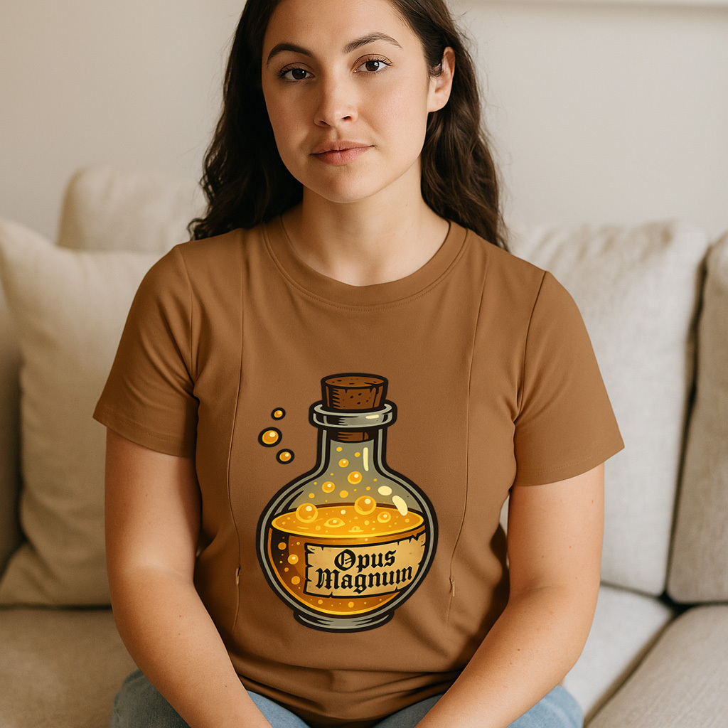 Liquid Gold Inside Tee | The Perfect Funny Zippered Nur | brand