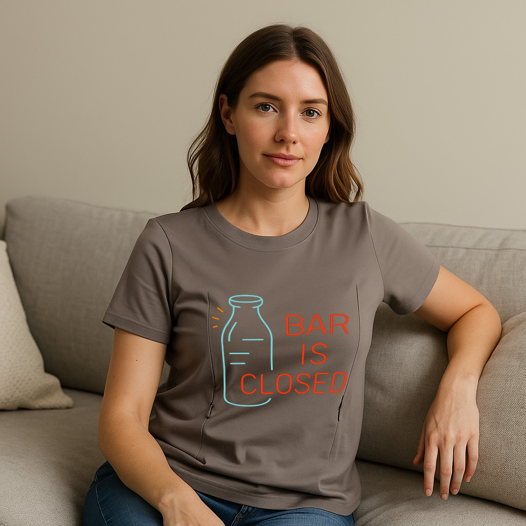 Funny Postpartum Shirt | Zipper Nursing Access | "Strai | brand