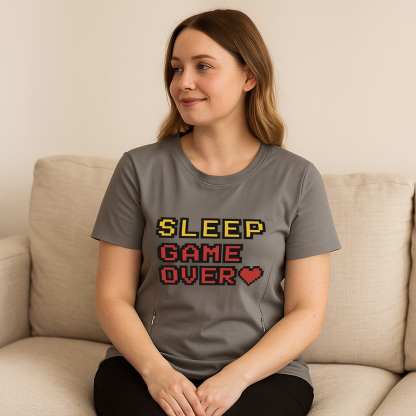 Funny Postpartum Shirt | Zipper Nursing Access | "Sleep | brand