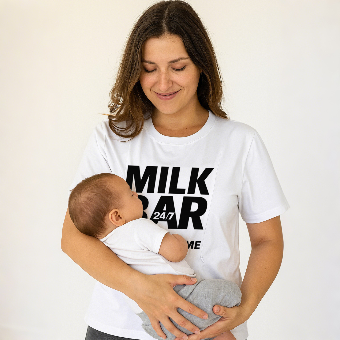 Postpartum T-Shirt for Nursing | 24/7 Milk Bar | Zipper | brand