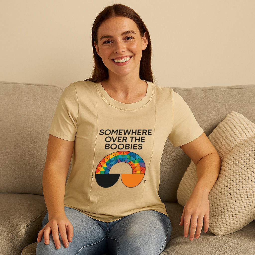 Cotton Nursing Top | "Somewhere Over the Boobies" | Eas | brand