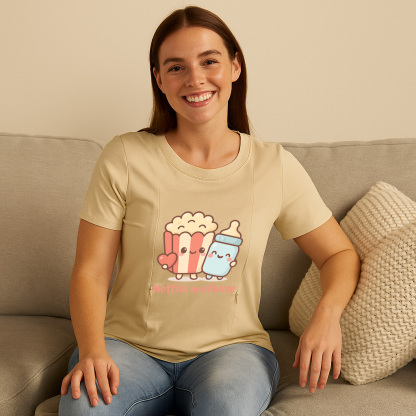 Netflix and Nurse Tee for Moms | Discreet Zipper for Ea | brand