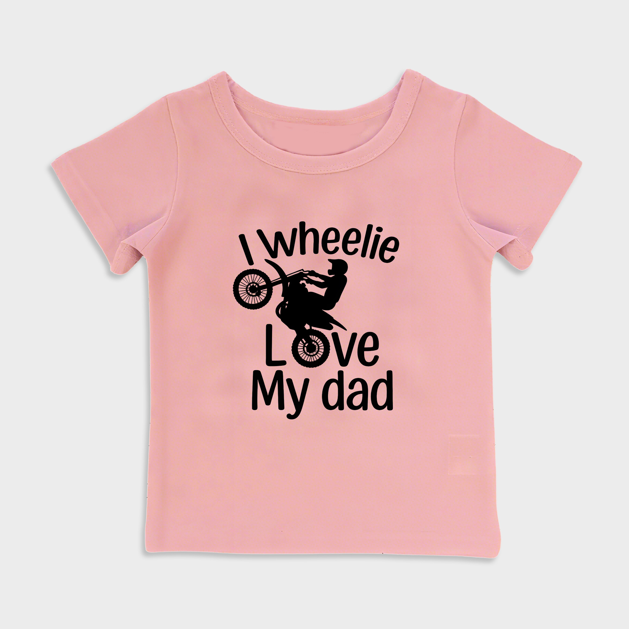 baby shirt - i wheelie love my dad black kids t shirt toddler top pink in pink