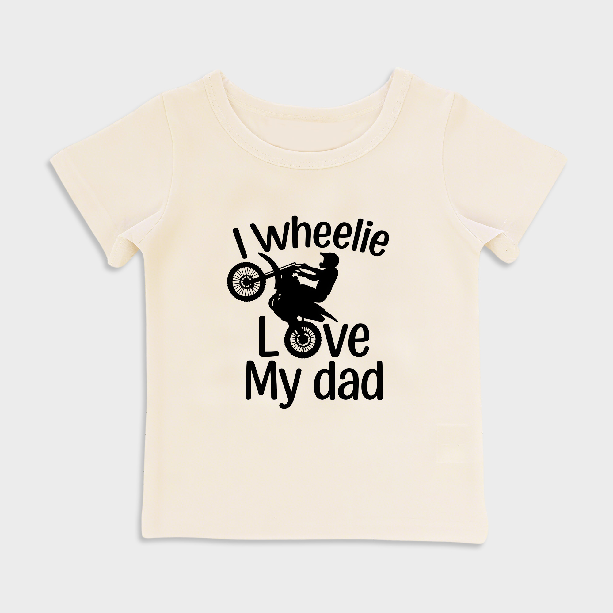baby shirt - i wheelie love my dad black kids t shirt toddler top beige in beige