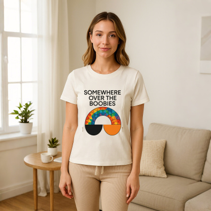 Cotton Nursing Top | "Somewhere Over the Boobies" | Eas | brand