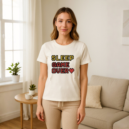 Funny Postpartum Shirt | Zipper Nursing Access | "Sleep | brand