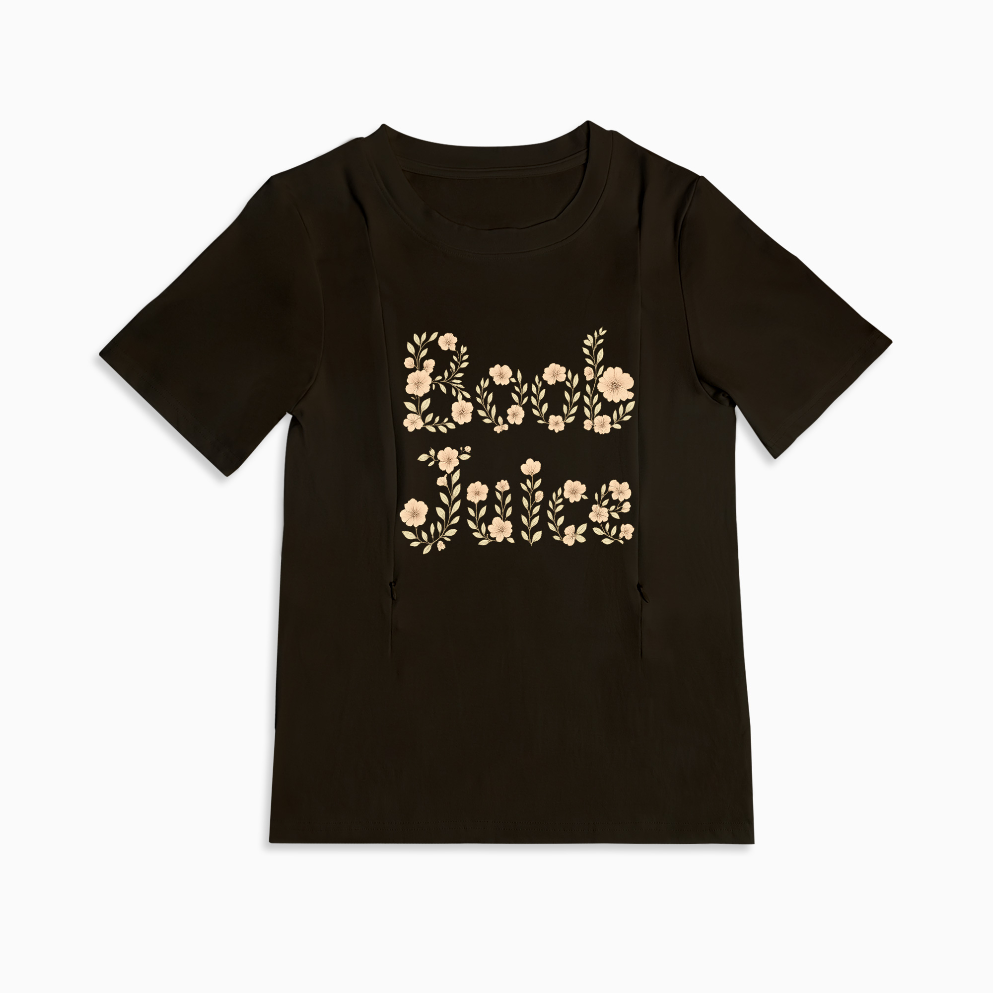 Side Zip Nursing Top | Funny "Boob Juice" | Postpartum Must-Have