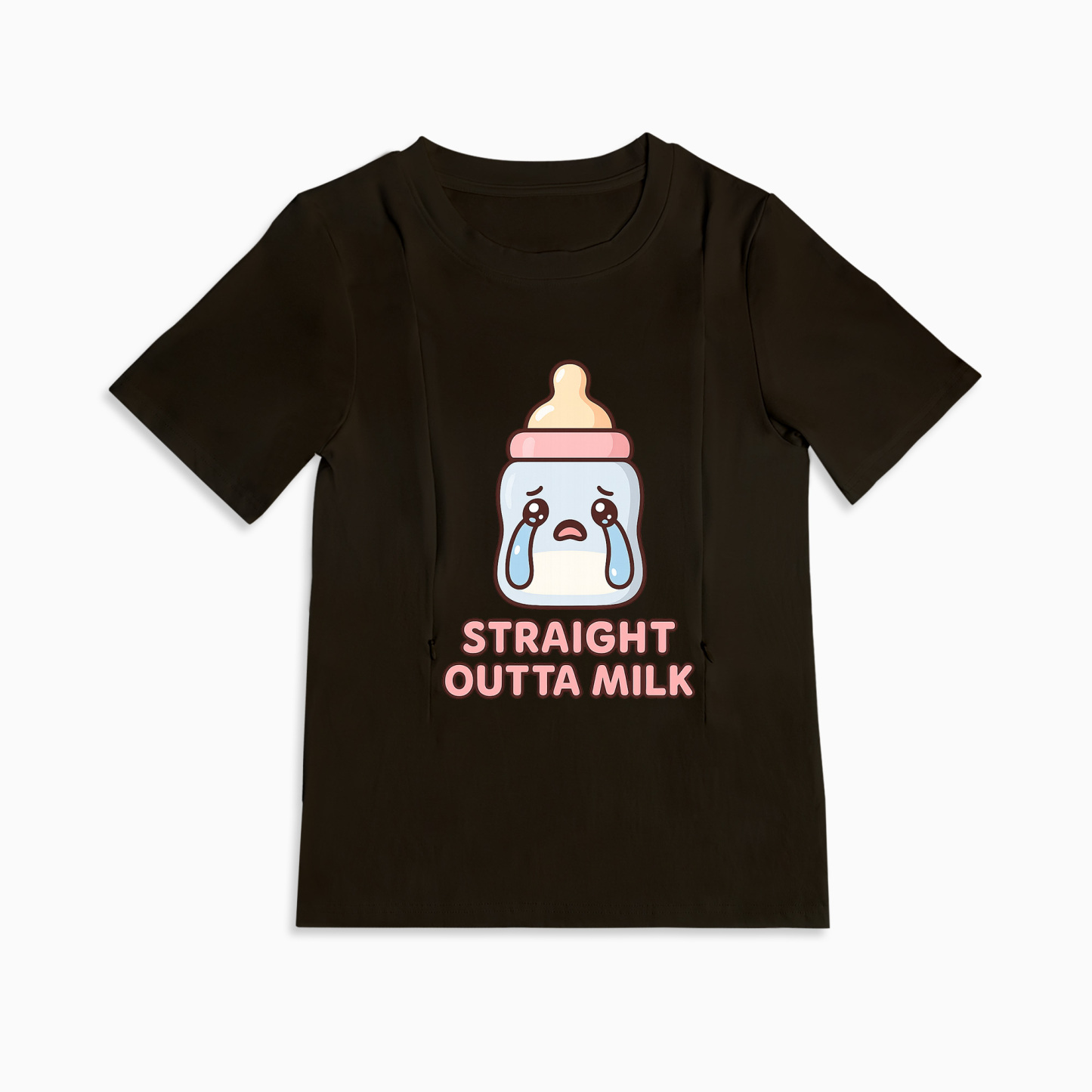 Straight Outta Milk Tee for Moms | Discreet Zippers for | brand