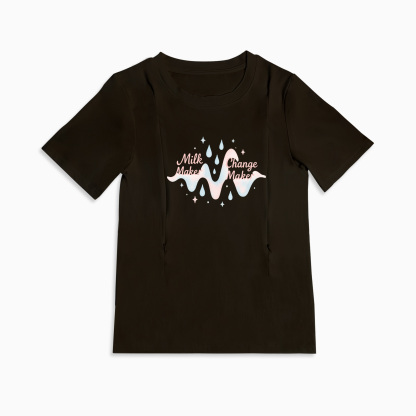 Milk Maker & Change Maker Tee | The Perfect Zippered Nursing Shirt for Mamas
