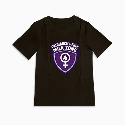 Statement Nursing Top | Patriarchy-Free Milk Zone | Easy Zipper Access