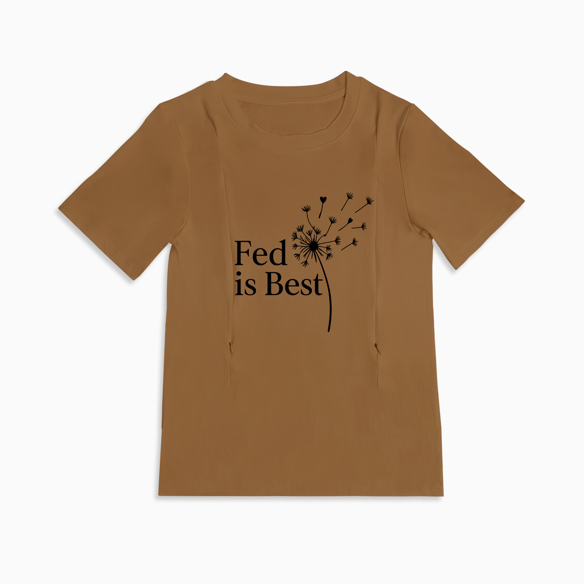 Breastfeeding T-Shirt "Fed Is Best" | Easy Zipper Access | Totkeeps