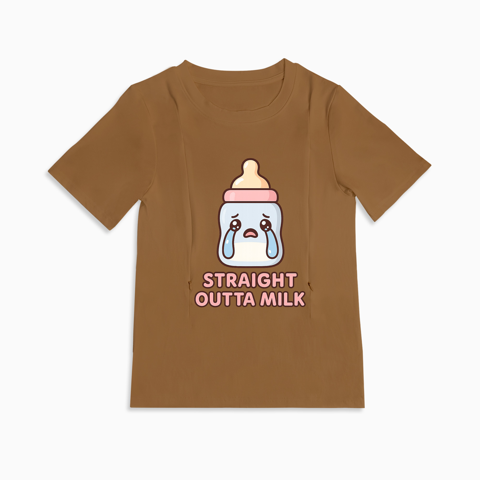 Straight Outta Milk Tee for Moms | Discreet Zippers for Easy Feeding