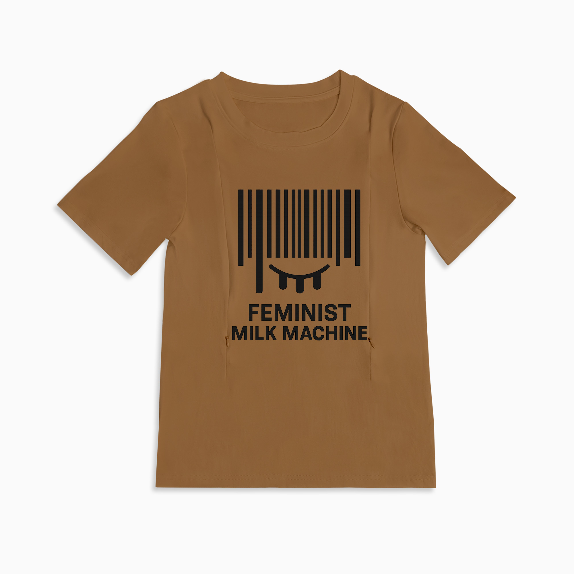 Feminist Milk Machine Tee | The Perfect Zippered Nursing Shirt for New Moms