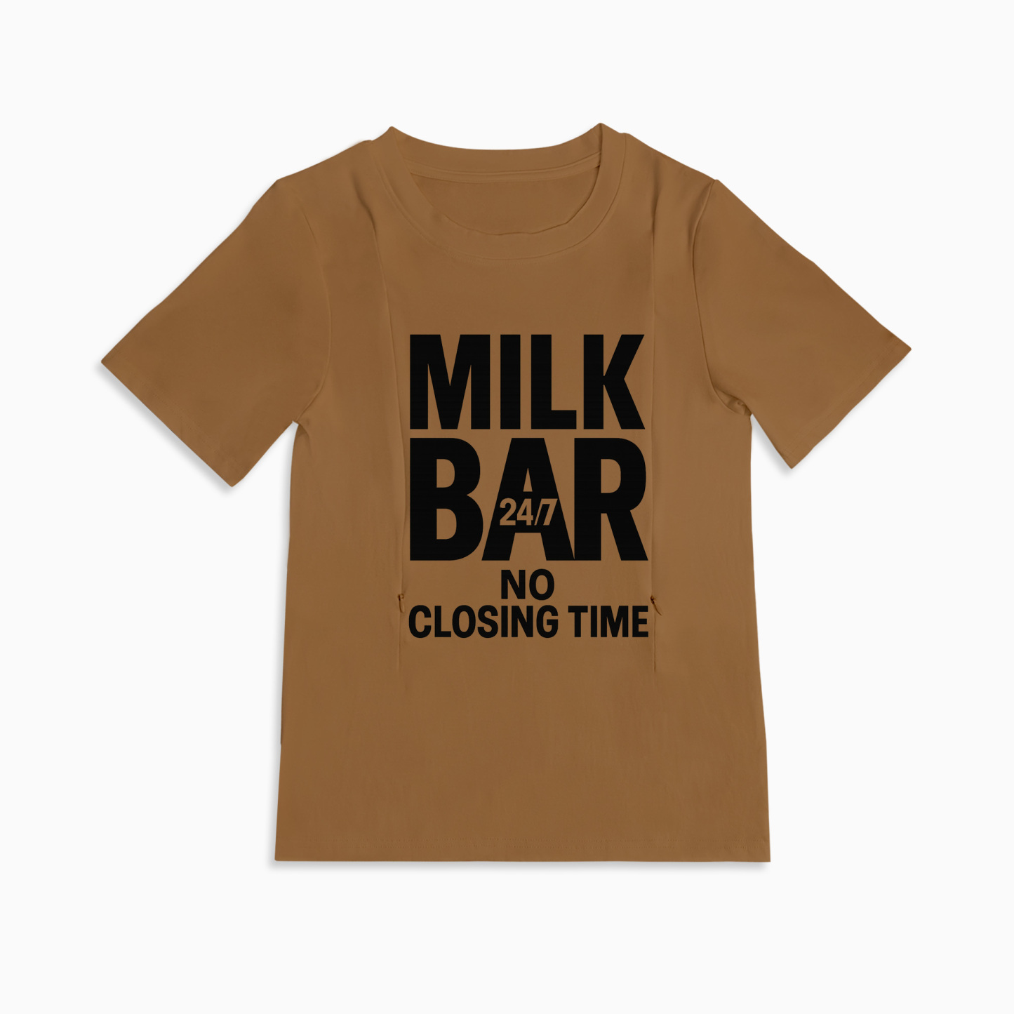 Postpartum T-Shirt for Nursing | 24/7 Milk Bar | Zipper Access